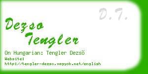 dezso tengler business card